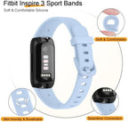 Vancle 4 Pack Bands Compatible with Fitbit Inspire 3 Bands for Women Men, Sport Silicone Adjustable Replacement Straps for Fitbit Inspire 3 Fitness Tracke