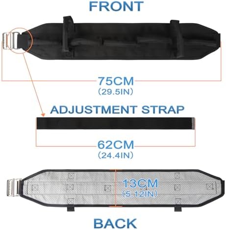 Gait Belts for Seniors, Transfer Belt with Handles, Gate Belts Medical for Elderly, Walking Belt for Lifting Elderly & Patient Physical Therapy - Metal Buckle Anti-Slip Gait Belt for Medical Nursing