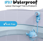 Rechargeable Baby Bath Shower Head - Kids Toddler Bathtub Sprayer Toy - Infant Child Tub Accessories Dolphin Bathtime Water Pump
