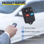 Keyless Entry Remote Key Fob Compatible with Ford Escape Explorer Expedition Focus Fusion Mustang Taurus, Lincoln, Mercury, Mazda, Replacement for CWTWB1U345, 4 Button (Pack of 2)