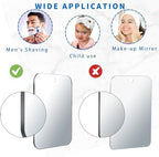 Shatterproof Shower Mirror for Shaving with Hook (X-Larger 1 Pack 8x 9 Inch)40% Cheaper Than The Original,Unbreakable Deluxe Plexiglass Makeup Mirror,Bathroom Wall Hanging,Portable Handheld Camping