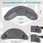Replacement Head Rest Pillows Fit for Artesian Island Spas Hot Tubs and Tidal Fit Swim Spa (Dark Grey-3 Pack-Includes One Neck Pillow and Two Head Pillows 26-1303-85)