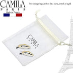Camila Paris CP1994/2 French Hair Barrette Clip for Women, Handmade, Side Slide-in Metal-Free Closure Strong Hold Grip Hair Clips for Girls, No Slip Durable Styling Hair Accessories, Made in France
