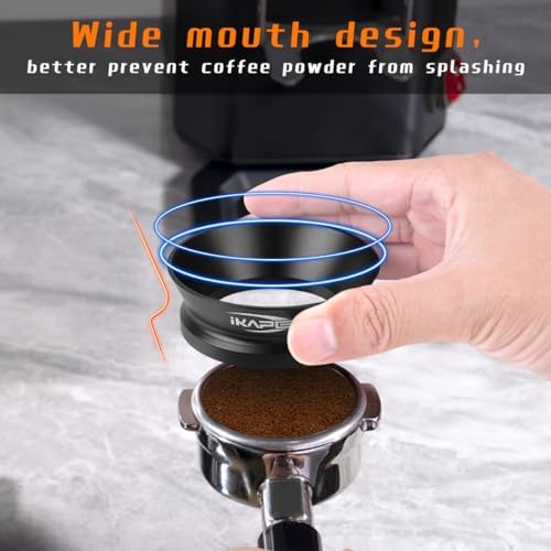54mm Espresso Dosing Funnel and Puck Screen Set, Magnetic Espresso Dosing Ring, Reusable Stainless Steel 53mm Coffee Filter Compatible with Breville 54MM Portafilter Espresso Machine Accessories