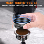54mm Espresso Dosing Funnel and Puck Screen Set, Magnetic Espresso Dosing Ring, Reusable Stainless Steel 53mm Coffee Filter Compatible with Breville 54MM Portafilter Espresso Machine Accessories