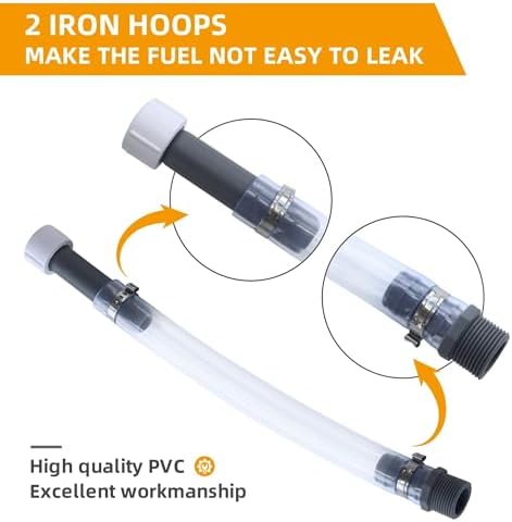 Premium Fuel Filler Jug Hose Perfect for LC2 Jugs Gas Can Hose Replacement Racing Fuel Jug Hose Gas Can Nozzle Suitable for 3/5/5.5 Gallon Jugs Vp Jugs