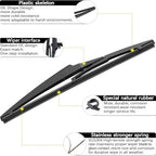 AUTOBOO 26"+20" Windshield Wipers with 12" Rear Wiper Blade Replacement for Toyota Highlander 2019 2018 2017 2016 2015 2014 2013 2012-2008 Lexus GX460 2021-2011-Original Factory Quality (Pack of 3)