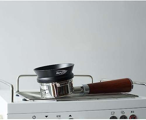 54mm Espresso Dosing Funnel, Magnetic Dosing Funnel with 8 Magnets, Espresso Accessories Coffee Dosing Ring Compatible with 54mm Breville Portafilter Series(Black)