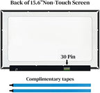 NT156WHM-N44 V8.0.Fit NT156WHM-N34 N156BGA-EA3 LCD Screen Replacement for HP 15-DW0083WM HD 1366x768, LED Non-Touch Display(Narrow Edge)