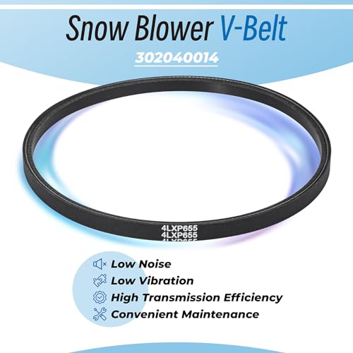 302040014 Snowblower Auger Belt, for Powersmart Snow Thrower Series Parts DB7659 DB7659H Drive V-Belt (24.75 * 0.26 * 0.47) Inch