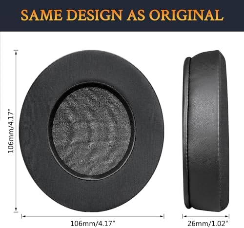 SOULWIT Cooling-Gel Ear Pads Cushions Replacement, for Razer Kraken 2019/Tournament Edition/Ultimate/Kitty, Earpads for Nari/Essential/Ultimate, Kraken X/V3 X Headset - Matte Black