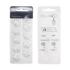 MiniFit Power Domes for Oticon Hearing Aids, 6mm, 8mm, 10mm, 12mm Replacement Domes for Oticon Mini RITE Hearing Aids with Cleaning Brush Tools Kit (8MM)