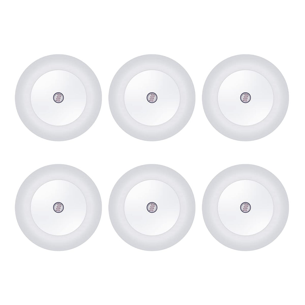 KINUR 6 Pack Red LED Plug into Wall with Dusk to Dawn sensors Plug in Night Lights for Kids Room, Bedroom, Bathroom, Baby Nursery,Stair Lights, Hallway Light