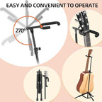 Universal Guitar Stand, Height Adjustable Acoustic Guitar Stand Floor for Electric Guitars Bass Accessories Banjo Stand, Folding Tripod Guitar Stands for Single Guitars & Basses (1 PC)