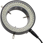 TsoLay Microscope Accessories Kit for Adult 144/56 LED Ring Light Illuminator Lamp for Industrial Trinocular Stereo Microscope Video Camera Adjustable Circle Light Source Accessory (Color : 144 Led)