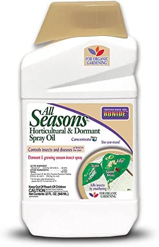 Bonide All Seasons Horticultural & Dormant Spray Oil, 32 oz Concentrate, Disease Prevention & Insect Killer for Organic Gardening