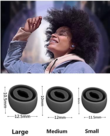 6Pair Upgraded Eartips Set with Dust Gaurd Net for Galaxy Buds Pro Earbuds,Replacement Silicone Ear Tips for Samsung Galaxy Buds Pro(SM-190) Fit in Charging Case-Black