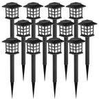 GIGALUMI Solar Lights for Outside,12 Pack Flickering Flame LED Solar Outdoor Lights, Waterproof Solar Garden Lights Maintain 10 Hours of Lighting for Christmas, Garden, Landscape, Path, Yard, Patio
