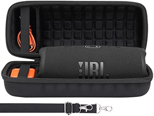 co2CREA Hard Travel Case Replacement for JBL Charge 4 / Charge 5 Waterproof Bluetooth Speaker (Black Case)