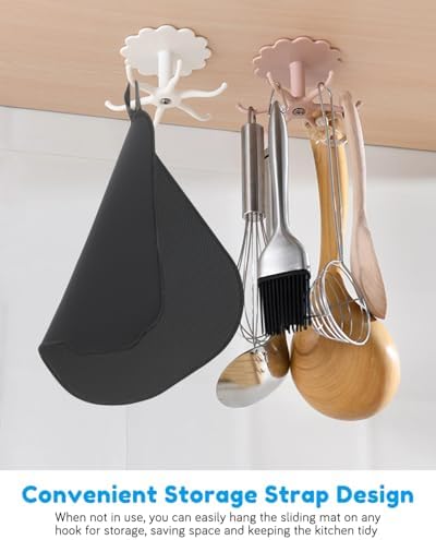 Sliding Pad for Ninja Swirl by Creami Ice Cream and Soft Serve Maker NC701 - Quickly Slide Ice Cream Maker on Table - Convenient Storage Strap - Accessories for Ninja Swirl Creami Maker