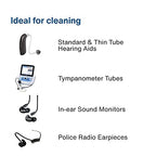 NanoClean All-in-1 Hearing Aid Cleaning Kit - 5 Packs of 100 Ready-to-Use Strands -Gentle & Effective Hearing Aid Cleaner - Earbud Cleaner - Hearing Aid Cleaning Tools Kit - Hearing Aid Accessories