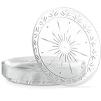 PLASTICPRO 9'' inch Premium Heavy Weight Crystal Clear Disposable Hard Plastic Dinnerware Party Plate Pack of 40