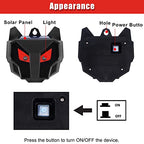 Phosooy Solar Animal Repellent, Set of 4 Predator Eyes Animal Deterrent Sentinels with Red LED Blinking Lights Drive Away Raccoon, Deer, Skunk, Cat, Coyote from Yard Farm and Chicken Coops