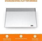Stanbroil Stainless Steel Griddle Top for Cuisinart CGG-501 Gourmet 2-Burner Propane Gas Grill, 19.5" Griddle Replacement Top with Front Grease System