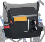 JOYTUTUS Wheelchair Bag, Wheelchair Backpack, Wheelchair Accessories Bag with Cup Holder, Storage Bag with Reflective Stripe and Shoulder Strap for Walker Rollator (14.6 * 13.8 * 5.5 in)