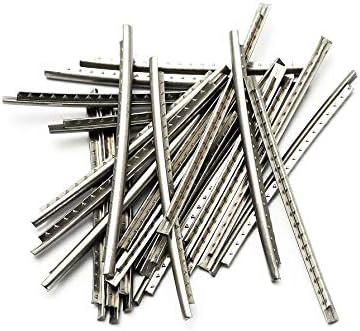 Holmer Guitar Fret Wires 2.7mm 24 Frets Stainless Steel Fretwire Compatible with Fender Gibson Electric or Acoustic Guitar Fingerboard Replacement. Chrome