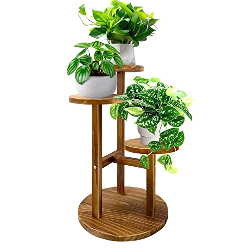 GEEBOBO 3 Tier Plant Stand Indoor For Multiple Plants, Corner Flower Shelf Plant Holder Display Rack Shelving for Patio Garden Balcony Bedroom Living Room