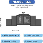 A1618 A1494 Battery Replacement for MacBook Pro A1398 Battery(Late 2013, Mid 2014, Mid 2015 Version), Apply to MacBook Pro 15 inch Retina Late 2013，Mid 2014 and Mid 2015
