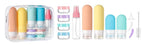 16 Pack Travel Bottles Set - TSA Approved Leak Proof Silicone Squeezable Containers for Toiletries, Conditioner, Shampoo, Lotion & Body Wash Accessories (16 pcs/White Pack)