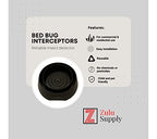 Zulu Supply Bed Bug Interceptors, Traps, 8 Pack, Bedbug Monitor, Insect Detector for Bed Legs or Furniture (Black 8-Pack)