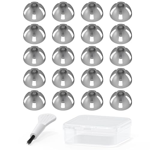 Resound Compatible Hearing Aid Domes Open Smokey Ear Tips Replacement 10mm (Large 20pcs Pack)