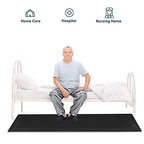 OMECAL 70"x24"x1/2" Thick Medical Bedside Fall Safety Protection Floor Mat for Elderly Senior Handicap,Reducing Injury Risk and Impact, Prevent Bed Falling, Anti Fatigue, Non-Slip Beveled Edge