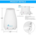 Diffuserlove 2 Pack 200ml Essential Oil Diffuser Ultrasonic Aromatherapy Diffuser with Waterless Auto Shut-Off Aroma Cool Mist Humidifiers with 6 Bottles of Natural Essential Oils /7 Color LED Lights