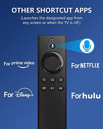 New DR49WK B PE59CV Replacement Voice Remote for Amazon TVs Stick (2nd Gen/3rd Gen/Lite/4K) for Amazon TVs Cube (1st Gen/2nd Gen, and Later) for Amazon TVs (3rd Gen, Pendant Design) (PE59CV)