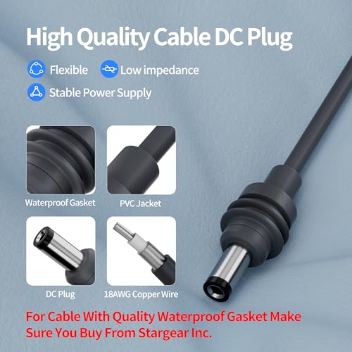 Starlink Mini USB C Cable, USB C to DC Power Cable 6.5FT/2M, 100W Type C to Waterproof DC Starlink Mini Accessories Compatible with Power Bank 65W+ PD Source