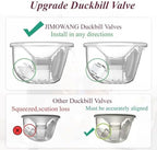 Wearable Breast Pump Milk Collector Cup Accessories,Compatible with 24mm TSRETE/kmaier/eulumap/Momcozy S9/S12 Wearable Breast Pump,Upgrade Duckbill Valve with Free Rotation,Extra 5pcs Flange Inserts