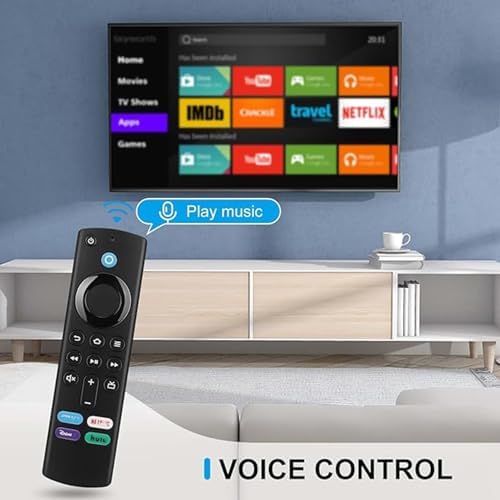 L5B83G Replacement Voice Remote Control Fit for AMZ FireSmart TV Cube (1st Gen, 2nd Gen),Fit for AMZ FireSmart TV Stick (4K, 4K Max, Lite),Fit for AMZ FireSmart TV Stick (2nd Gen,3rd Gen)