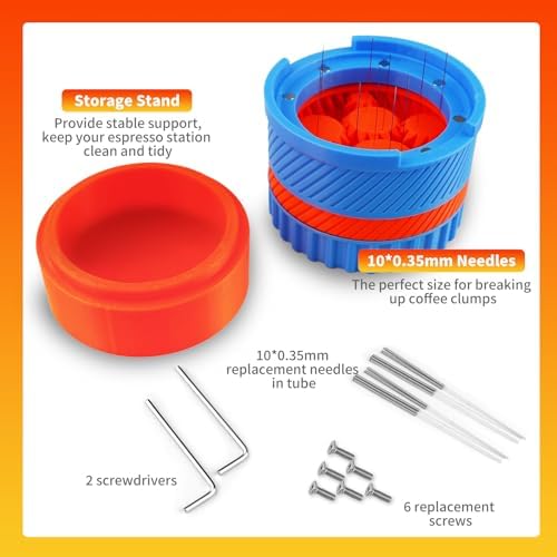 Spirographic Espresso WDT Tool, Espresso Distribution Tools Compatible with Breville 58MM Portafilter Baskets, Geared Spinning Espresso Needle Stirrer, Espresso Machine Accessories Tool