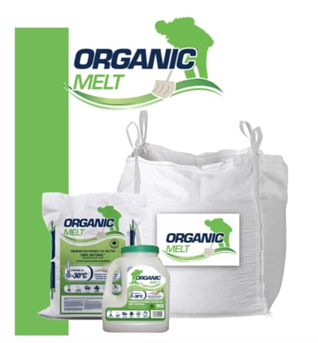 Organic Melt Premium Granular Ice Melt. Eco Friendly, Pet Friendly, Driveway and Sidewalk Safe 5kg (11lbs) Shaker Jug
