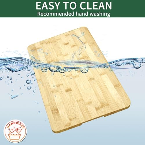 Bamboo Cutting Board Compatible with Breville 860BSS 845BSS BOV800XL Smart Oven Convection Toaster Oven, 100% Natural Organic Bamboo, 17.8" × 10.8" Accessories for Countertop Convection Oven