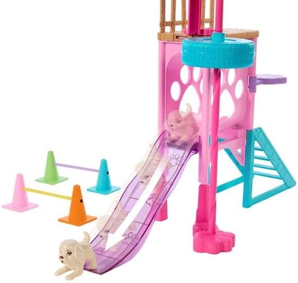 Barbie and Stacie to The Rescue Doll & Playset, Puppy Obstacle Course with Doll, 3 Dog Figures & 18 Accessories