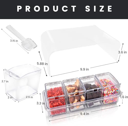 Ninja Creami Food Storage Containe, Airtight Food Storage Container Set,Acrylic Kitchen and Pantry Organization Canisters for Salted Nuts,Sugar,Chocolate Candy for ninja creami accessories