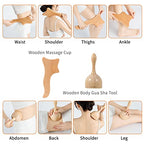 AiRelax 7 Pack Wood Therapy Massage Tools for Body Shaping Set, Cellulite Massager,Maderoterapia Kit Colombiana,Lymphatic Drainage Massager Tools for Neck Back Waist Pain Relief
