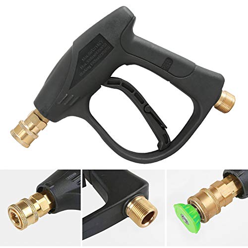 Sooprinse High Pressure Washer Gun,3000 PSI Max with 5 Color Quick Connect Nozzles M22 Hose Connector 3.0 TIP