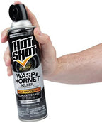 Hot Shot Wasp & Hornet Killer Spray For Insects, Eliminates The Nest, Sprays Up Tp 27 Feet, 17.5 fl Ounce