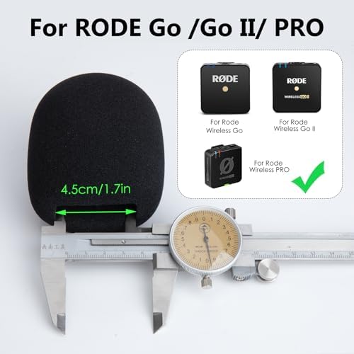 Microphone Cover Foam Compatible with Rode Wireless Go II/PRO Suitable for Interview Go Handheld Adaptor, Replacement Rode Pop Filter to Blocks Out Plosives by YOUSHARES